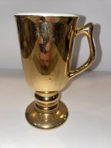 Vintage Hall Gold Irish Coffee Trinkbecher Fuß Standbecher #1272 - Bild 1 von 7