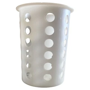 TableCraft PP33 White Polypropylene Flatware Cylinder - Picture 1 of 2