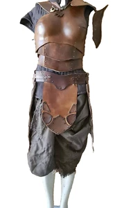 Medieval Earth Ranger Rogue Leather armor set larp armor viking shoulder piece - Picture 1 of 8