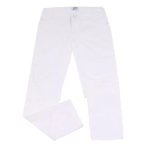4027S pantalone classico bimba ARMANI JUNIOR bianco cotone pant trouser kid - Picture 1 of 4