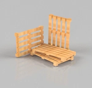 3d Printed 1/24 Scale Pallets x4, For Scale Model Diorama - Picture 1 of 5