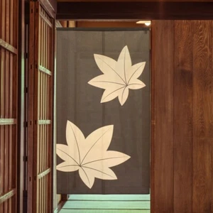 Noren Japanese Door Curtain 150*85cm Polyester Momiji Autumn leaves Japan - Picture 1 of 8