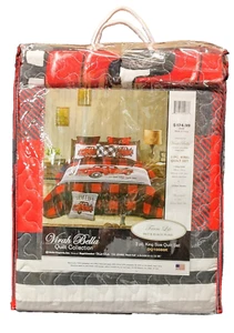 Virah Bella - Red Truck Farm Life - Lightweight Reversible Quilt Set - KING - Picture 1 of 2