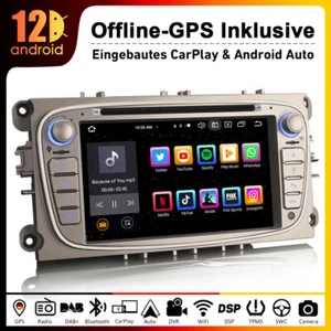 8-Kern 64GB Autoradio GPS für Ford Mondeo Focus S-Max DVD WLAN Android Auto 12.0 - Bild 1 von 21