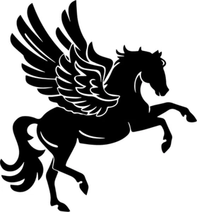 Pegasus VINYL DECAL sticker, Greek mythology, horse, Hippocrene - Picture 1 of 1