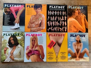 8 x Playboy Magazin Zeitschrift von 1973 m Poster Centerfold deutsche Ausgaben - Bild 1 von 5