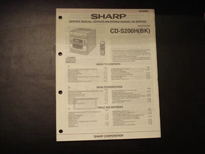 Esquema manual de servicio original Sharp CD-S200H - Imagen 1 de 1
