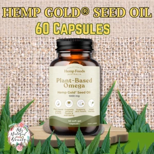 HEMP FOODS AUSTRALIA HEMP SEED OIL CAPSULES 60 CAPS - Picture 1 of 10