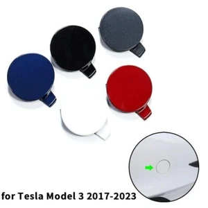 White Front Bumper Tow Hook Cover for Tesla Model 3 2017-2023 Towing Hook - Picture 1 of 7
