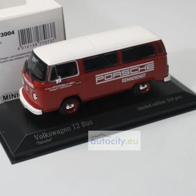 MINICHAMPS VW T2 BUS 1972 'PORSCHE' 943053004 - Immagine 1 di 4