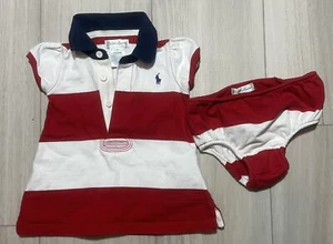 Vintage Ralph Lauren Baby Mädchen Outfit Set Kleid Unterteil 2 Stück 3 Monate *lesen* - Bild 1 von 10