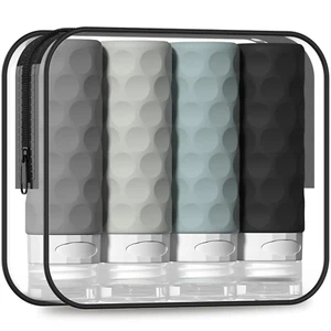 Bottles for Toiletries, 4Pcs Tsa Approved 3Oz Size Containers, BPA Free Leak Pr - Picture 1 of 12