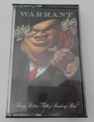 WARRANT Dirty Rotten Filthy Stinking Rich Cassette Tape 1989 CBS Records - Image 1 of 3