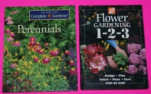 Lot 2 The Time Life Complete Gardener Perennials + Home Depot Flower 1-2-3 Books - Picture 1 of 6