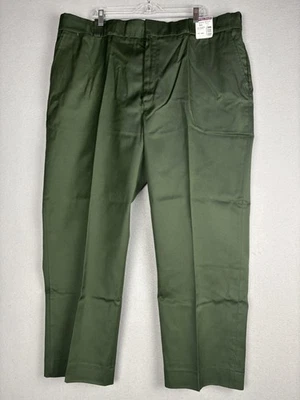 Horace Pantalones Pequeños Para Hombres 46R Verde Uniforme Trabajo Vestido Pantalones Plisados NP2102 Foto 1 de 4