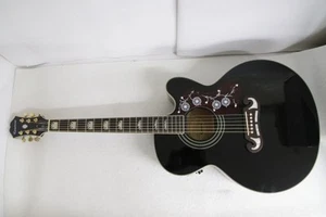 Epiphone EJ-200SCE/BK Electric Acoustic Guitar with Soft Case - Used - Picture 1 of 10