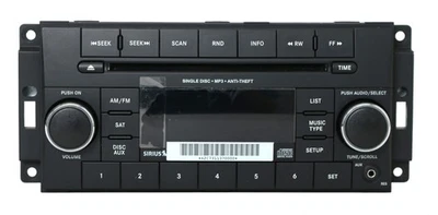 2013-16 Dodge Avenger Jeep Patriot AMFM mp3 XM Radio CD Player w Aux P05091163AA - Image 1 of 4