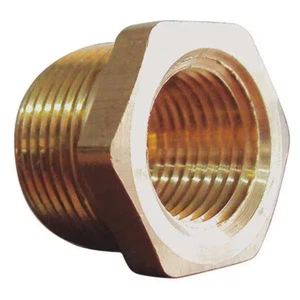 Manufacturer Varies Hex Bushing, Brass, 3/8 x 1/4 in, 10 PK 6AYW7 Manufacturer - Picture 1 of 1