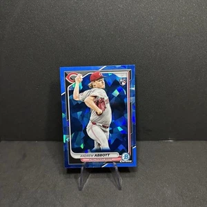 2024 Bowman Chrome Sapphire Edition Andrew Abbott #79 Rookie RC - Foto 1 di 2