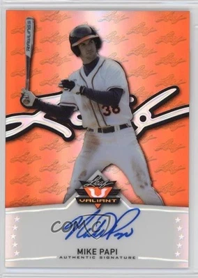 2014 Leaf Valiant Orange Prismatic /50 Mike Papi #BA-MP2 Auto - Image 1 of 2