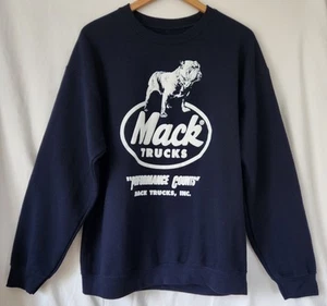 Men's Mack Trucks Puff Foam Print "Performance Counts" Bulldog Sweatshirt; Large - Picture 1 of 4
