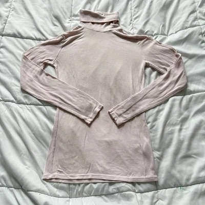 Michael Stars Los Angeles rosa com nervuras gola alta manga longa tamanho único inverno - Imagem 1 de 4