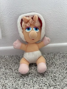 Vtg 1987 MUPPET BABY MISS PIGGY PLUSH 10" STUFFED ANIMAL JIM HENSON Toy Read - Picture 1 of 4