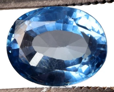 10.90 Cts. Natural Blue Aquamarine Oval Shape Certified Gemstone - Image 1 of 4