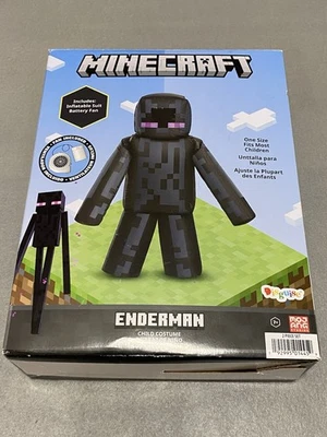 Disfraz inflable para niño Enderman MineCraft talla 1 se adapta a la mayoría de los niños Foto 1 de 4