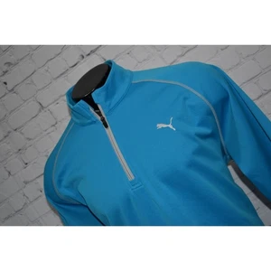 Puma Golf Pullover Mens Size 2XL Performance Polyester Blue Shirt 1/4 ZIP  - Picture 1 of 7