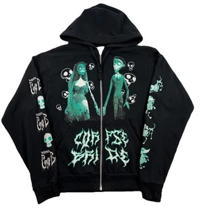 Corpse Bride Tim Burton Youth Hoodie Zip Up Size XS - Picture 1 of 5