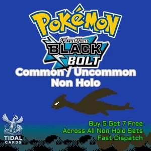 Pokemon TCG Black Bolt- Common/Uncommon - Choose your cards - Buy 5 Get 7 Free - Picture 1 of 1