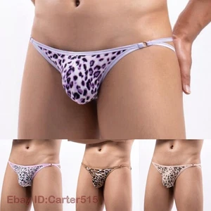 Ropa interior para hombre Calzoncillos para hombre Tanga Leopardo Cintura baja Bragas Regular Sexy - Imagen 1 de 41