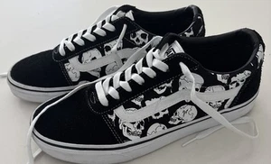 Vans Classic Skull Old School Low Top Black Sneakers Men’s Size 8 1/2 EUC - Picture 1 of 14