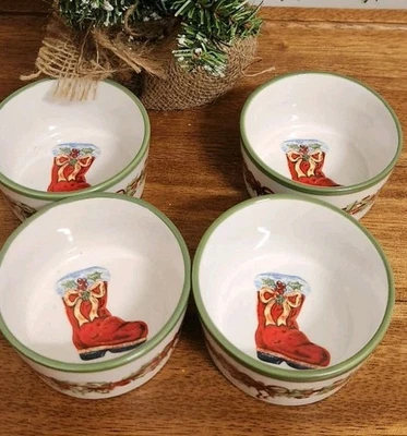 2 Vtg CHRISTOPHER RADKO Traditions Holiday Celebrations Christmas Ramekins NEW  - Image 1 of 4