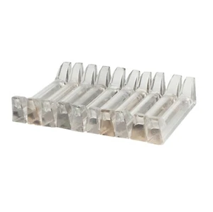 Lot (10) Czech vintage cut crystal glass knife rests tableware table accessories - Picture 1 of 2