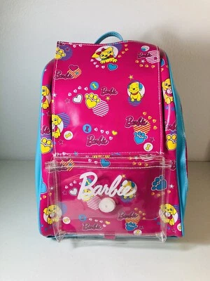 Mattel - Small 10” X 8” Children’s Barbie Backpack - Blue & Pink W/Puppy Designs - Image 1 of 4