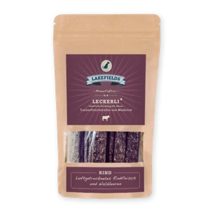 LAKEFIELDS MANUFAKTUR Snacks Trockenfleischstreifen vom Weiderind 4x 150g - Bild 1 von 1