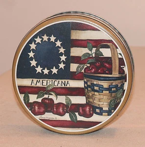 AMERICANA BY LAURIE KORSGADEN 2001 COLLECTIBLE TIN - Picture 1 of 4