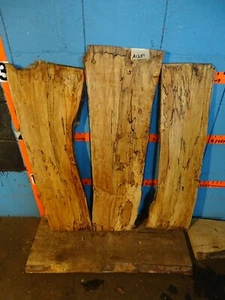 #A1251 3, arce dividido borde vivo losas mesa estante banco SECADO AL HORNO  - Imagen 1 de 2