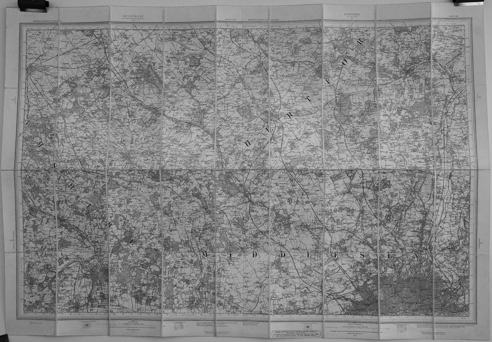 Antique maps, NW London, Ordnance Survey, c. 1893 - Image 1 of 1