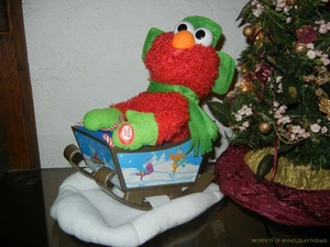 ANIMIERTE ELMO in seiner SLED aus SESAMSTRASSE WEIHNACHTSDISPLAY - Bild 1 von 1