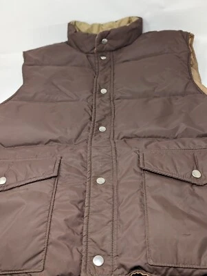VTG Sherpa By Himalaya Men's Large Down Filled Reversible Puffer Vest-Brown/Tan - Image 1 of 4