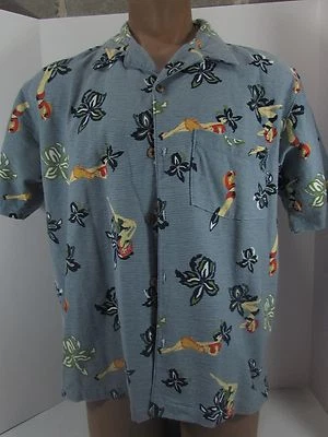  JIMMY'Z Hawaiian Men's Shirt Sz M Med Surfer Beach Short Sleeve Cotton hula   - Image 1 of 4