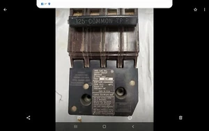 CUTLER HAMMER CIRCUIT BREAKER 125 AMP. TYPE CH2 CLASS CTL - Picture 1 of 2
