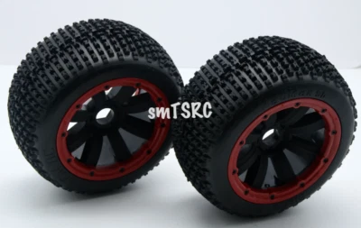 Rear Dirt Buster Wheel Tires 2pcs Black for 1/5 HPI Baja 5B RC CAR PARTS - Image 1 of 2