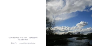 Greeting Card - Dramatic Skies, River Dove #Staffordshire - blank inside 6" x 6" - Picture 1 of 3