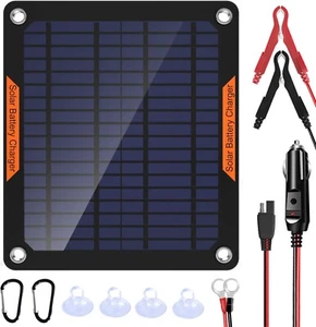 Portable Solar Waterproof Car Battery Charger & Maintainer 5W 12V - Picture 1 of 7