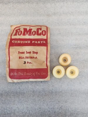 NOS OEM 1953-1959 Ford Front Seat Stops Bag Of 3 B5A-7061064-A - Image 1 of 4