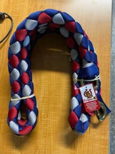 Horse Supplies, length of lead, 8’ (lead color is blue, red and silver) - Picture 1 of 3